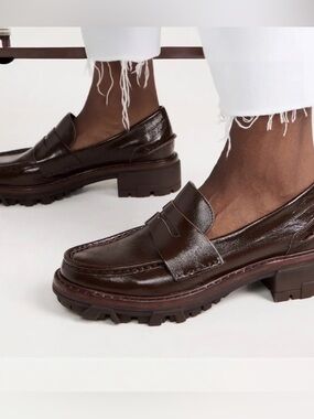 Rag & Bone Shiloh Leather Loafers Brown